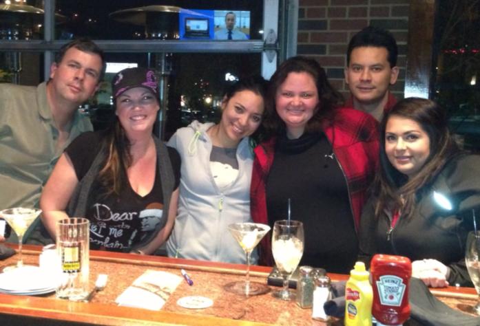 Great time tonight celebrating our Vegas Christmas! Now, I'm all snuggled up with Malibu (the dog, not the rum!)