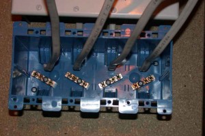 terminal strips mounted