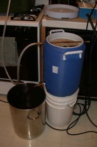 mash tun & brew kettle